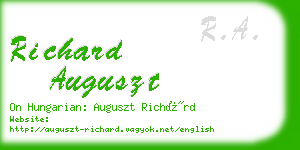 richard auguszt business card
